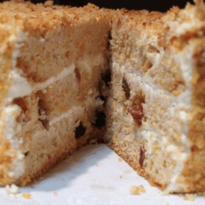 Tarta de zanahoria con crema de queso