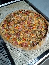 Galeta salada de masa madre: con Carne y verduras, con verduras, etc