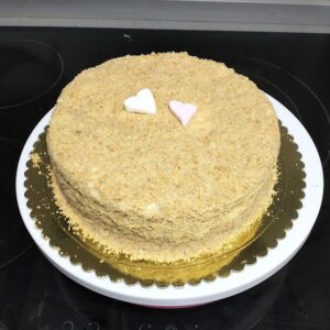 Tarta Napoleon con crema pastelera