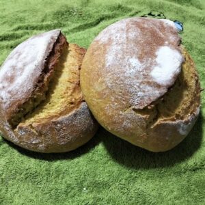 Pan de maiz y curcuma con azucar