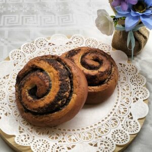 Caracoles con semillas de amapola